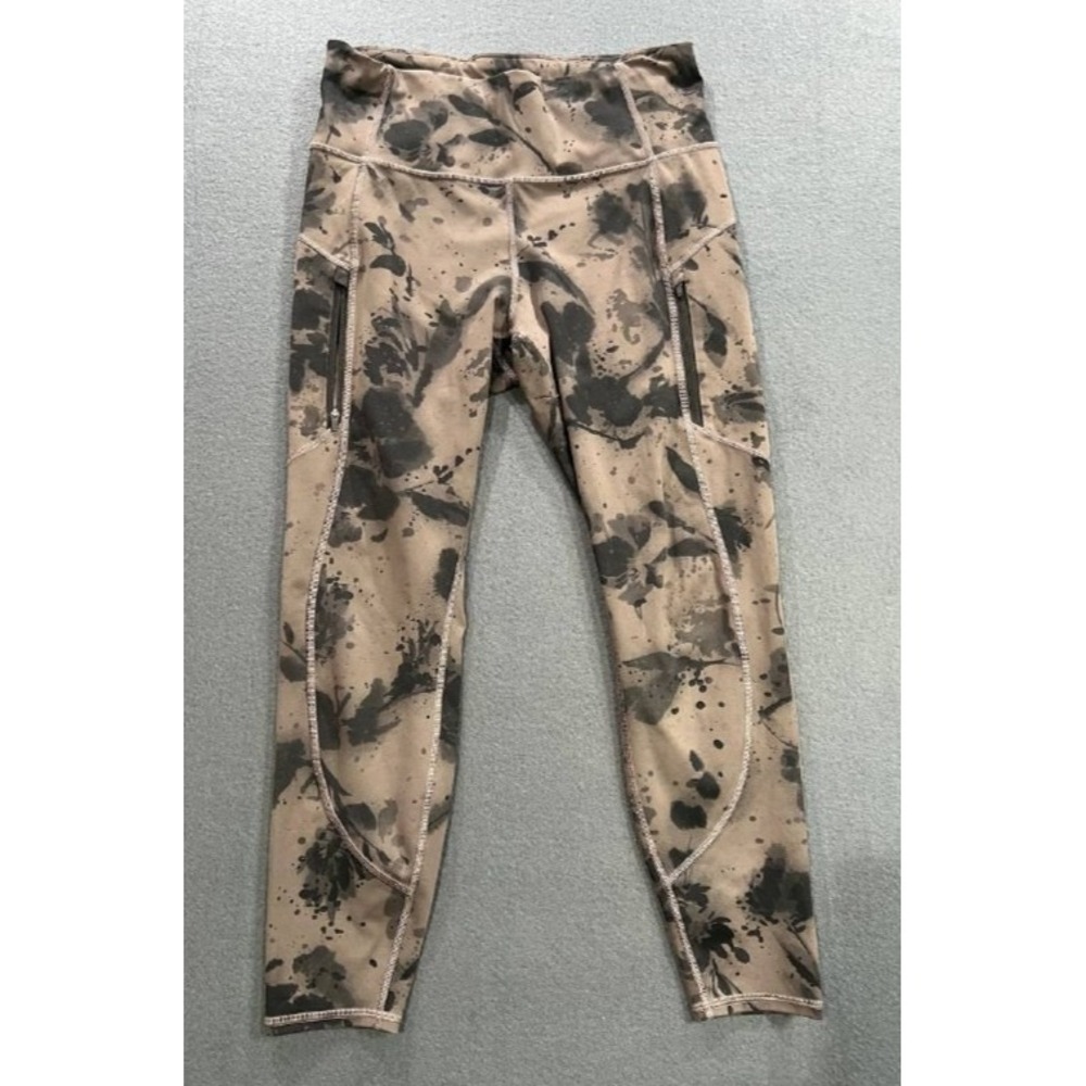 Athleta Rainier Reflective Tight 24" Stretch Y2k Leggings Camouflage M A008409